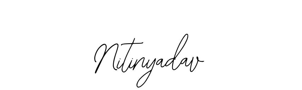 How to make Nitinyadav name signature. Use Bearetta-2O07w style for creating short signs online. This is the latest handwritten sign. Nitinyadav signature style 12 images and pictures png