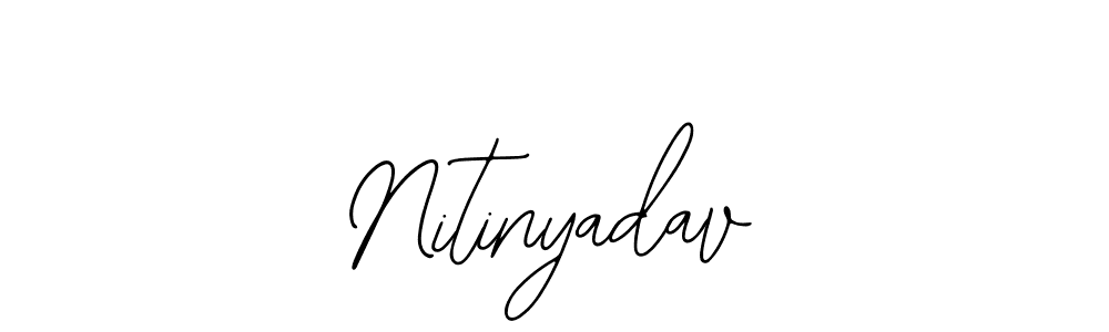 How to make Nitinyadav name signature. Use Bearetta-2O07w style for creating short signs online. This is the latest handwritten sign. Nitinyadav signature style 12 images and pictures png