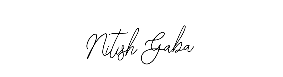 if you are searching for the best signature style for your name Nitish Gaba. so please give up your signature search. here we have designed multiple signature styles  using Bearetta-2O07w. Nitish Gaba signature style 12 images and pictures png