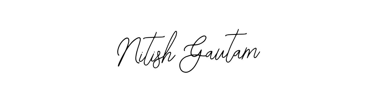 Nitish Gautam stylish signature style. Best Handwritten Sign (Bearetta-2O07w) for my name. Handwritten Signature Collection Ideas for my name Nitish Gautam. Nitish Gautam signature style 12 images and pictures png