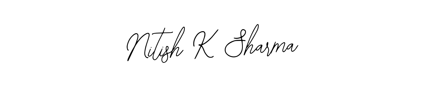 Also You can easily find your signature by using the search form. We will create Nitish K Sharma name handwritten signature images for you free of cost using Bearetta-2O07w sign style. Nitish K Sharma signature style 12 images and pictures png