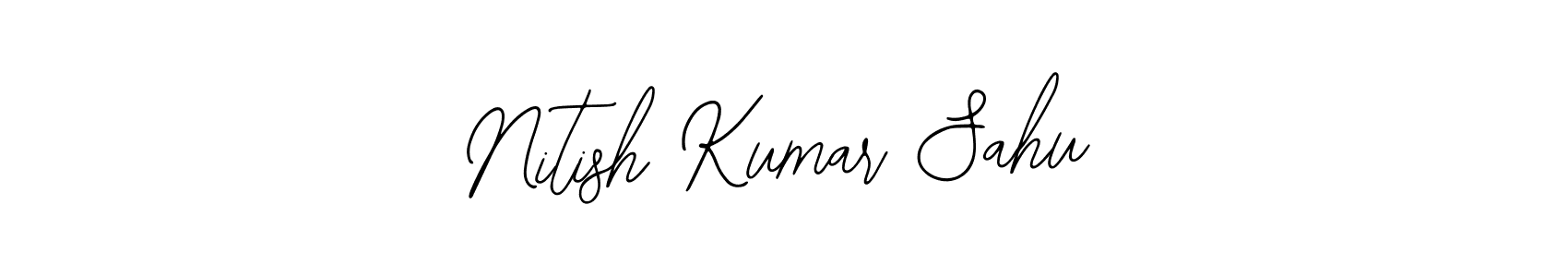 The best way (Bearetta-2O07w) to make a short signature is to pick only two or three words in your name. The name Nitish Kumar Sahu include a total of six letters. For converting this name. Nitish Kumar Sahu signature style 12 images and pictures png