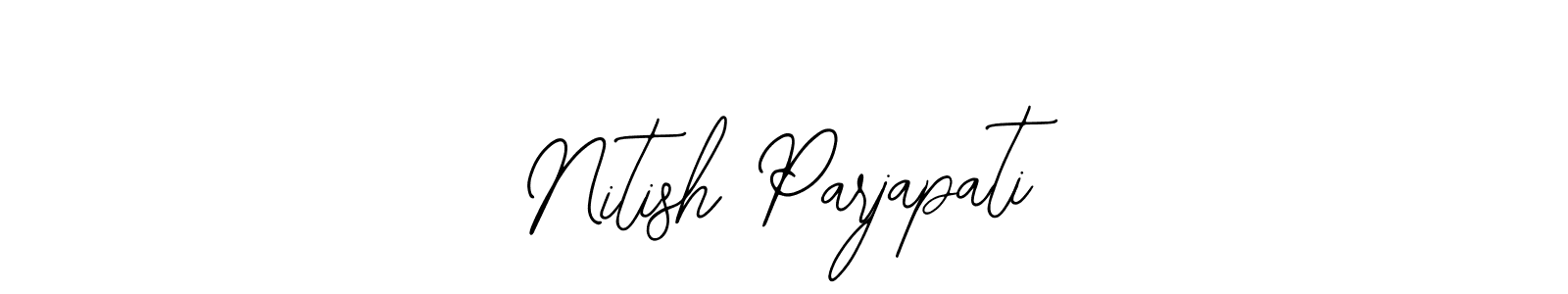How to make Nitish Parjapati name signature. Use Bearetta-2O07w style for creating short signs online. This is the latest handwritten sign. Nitish Parjapati signature style 12 images and pictures png