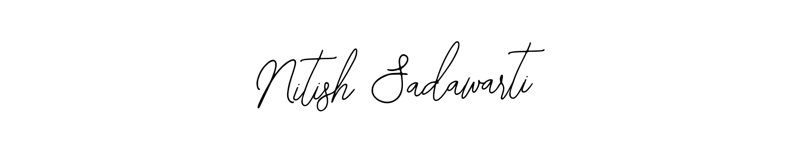 The best way (Bearetta-2O07w) to make a short signature is to pick only two or three words in your name. The name Nitish Sadawarti include a total of six letters. For converting this name. Nitish Sadawarti signature style 12 images and pictures png