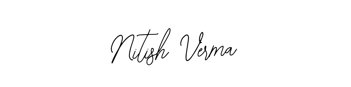 You should practise on your own different ways (Bearetta-2O07w) to write your name (Nitish Verma) in signature. don't let someone else do it for you. Nitish Verma signature style 12 images and pictures png