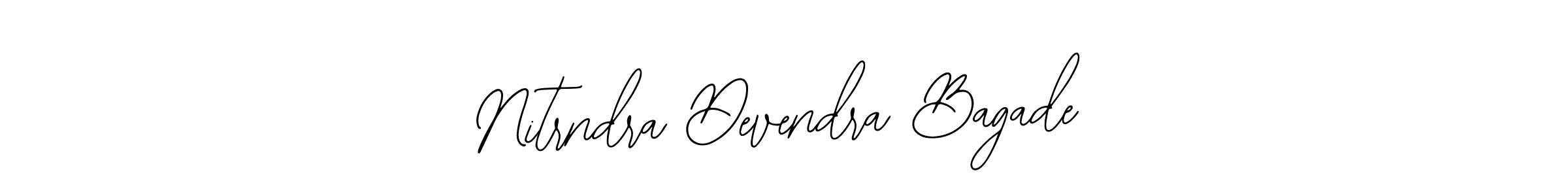 How to make Nitrndra Devendra Bagade name signature. Use Bearetta-2O07w style for creating short signs online. This is the latest handwritten sign. Nitrndra Devendra Bagade signature style 12 images and pictures png