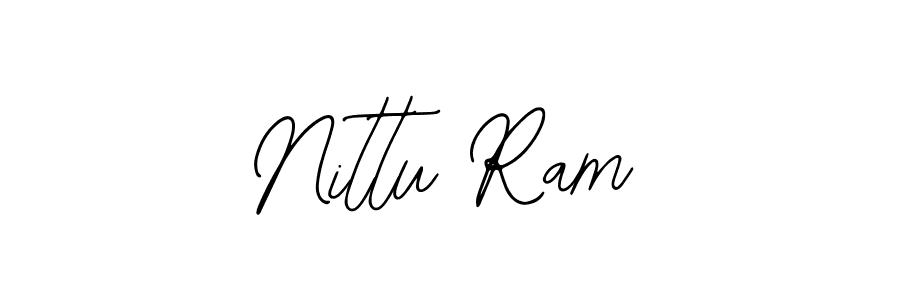 How to make Nittu Ram name signature. Use Bearetta-2O07w style for creating short signs online. This is the latest handwritten sign. Nittu Ram signature style 12 images and pictures png