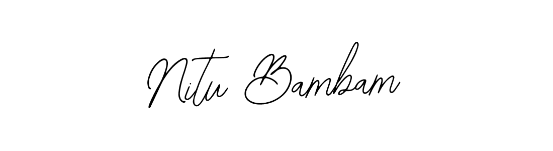 Also You can easily find your signature by using the search form. We will create Nitu Bambam name handwritten signature images for you free of cost using Bearetta-2O07w sign style. Nitu Bambam signature style 12 images and pictures png