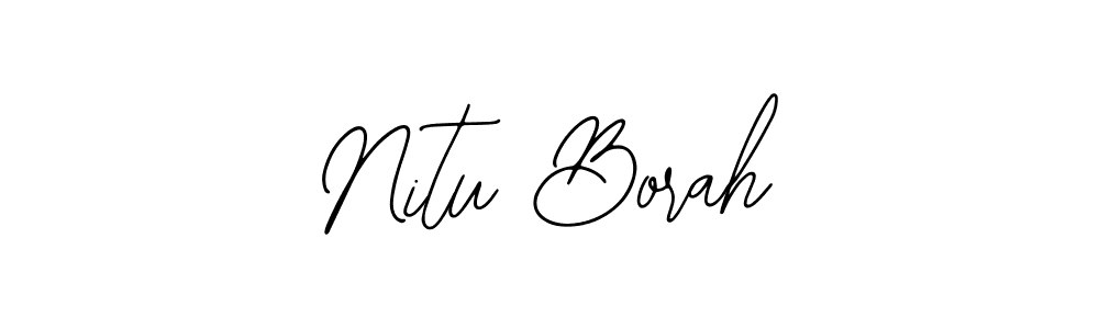 Design your own signature with our free online signature maker. With this signature software, you can create a handwritten (Bearetta-2O07w) signature for name Nitu Borah. Nitu Borah signature style 12 images and pictures png