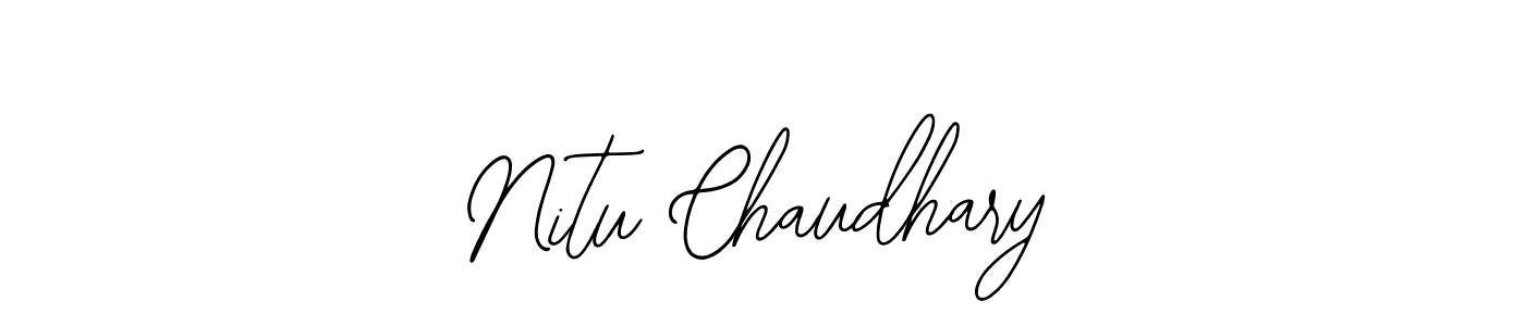 You should practise on your own different ways (Bearetta-2O07w) to write your name (Nitu Chaudhary) in signature. don't let someone else do it for you. Nitu Chaudhary signature style 12 images and pictures png