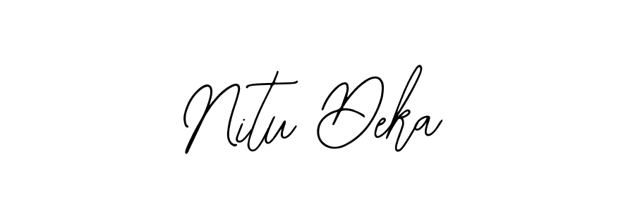 How to make Nitu Deka signature? Bearetta-2O07w is a professional autograph style. Create handwritten signature for Nitu Deka name. Nitu Deka signature style 12 images and pictures png