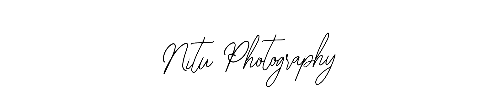 How to make Nitu Photography name signature. Use Bearetta-2O07w style for creating short signs online. This is the latest handwritten sign. Nitu Photography signature style 12 images and pictures png