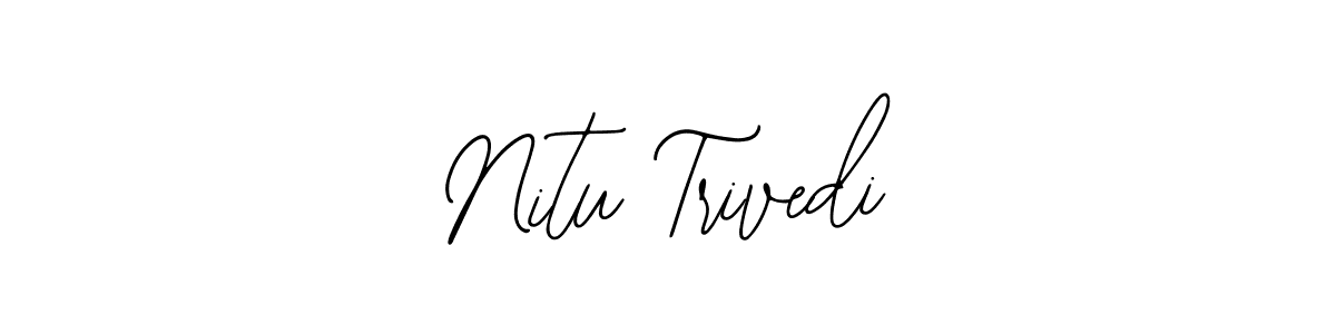 You should practise on your own different ways (Bearetta-2O07w) to write your name (Nitu Trivedi) in signature. don't let someone else do it for you. Nitu Trivedi signature style 12 images and pictures png