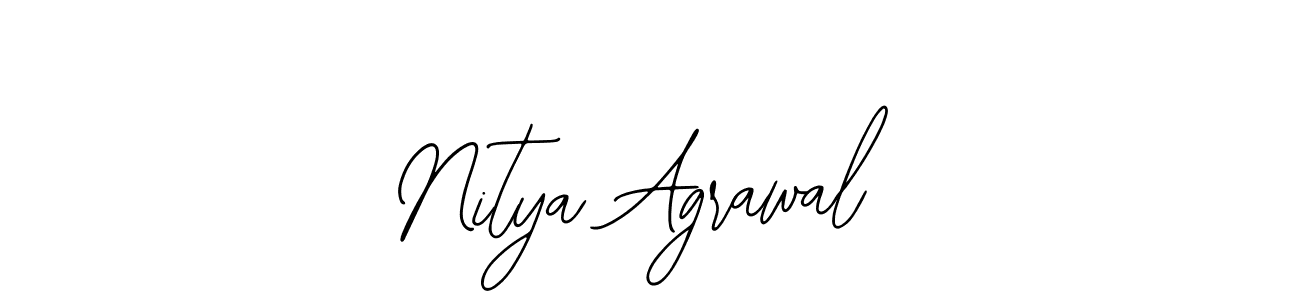 How to make Nitya Agrawal name signature. Use Bearetta-2O07w style for creating short signs online. This is the latest handwritten sign. Nitya Agrawal signature style 12 images and pictures png