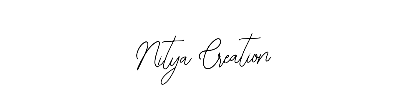 The best way (Bearetta-2O07w) to make a short signature is to pick only two or three words in your name. The name Nitya Creation include a total of six letters. For converting this name. Nitya Creation signature style 12 images and pictures png