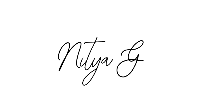 Design your own signature with our free online signature maker. With this signature software, you can create a handwritten (Bearetta-2O07w) signature for name Nitya G. Nitya G signature style 12 images and pictures png