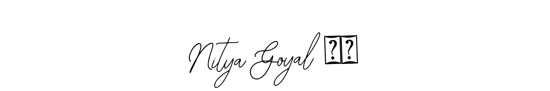 Bearetta-2O07w is a professional signature style that is perfect for those who want to add a touch of class to their signature. It is also a great choice for those who want to make their signature more unique. Get Nitya Goyal ❤️ name to fancy signature for free. Nitya Goyal ❤️ signature style 12 images and pictures png