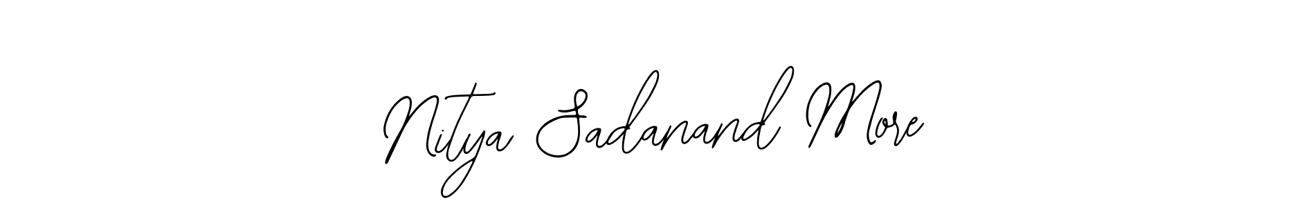 You should practise on your own different ways (Bearetta-2O07w) to write your name (Nitya Sadanand More) in signature. don't let someone else do it for you. Nitya Sadanand More signature style 12 images and pictures png