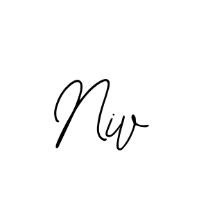Design your own signature with our free online signature maker. With this signature software, you can create a handwritten (Bearetta-2O07w) signature for name Niv. Niv signature style 12 images and pictures png