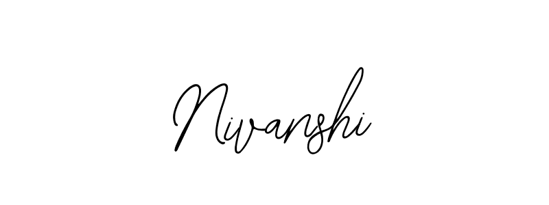 How to make Nivanshi name signature. Use Bearetta-2O07w style for creating short signs online. This is the latest handwritten sign. Nivanshi signature style 12 images and pictures png