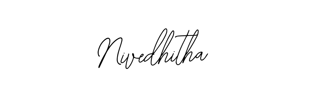 How to make Nivedhitha name signature. Use Bearetta-2O07w style for creating short signs online. This is the latest handwritten sign. Nivedhitha signature style 12 images and pictures png