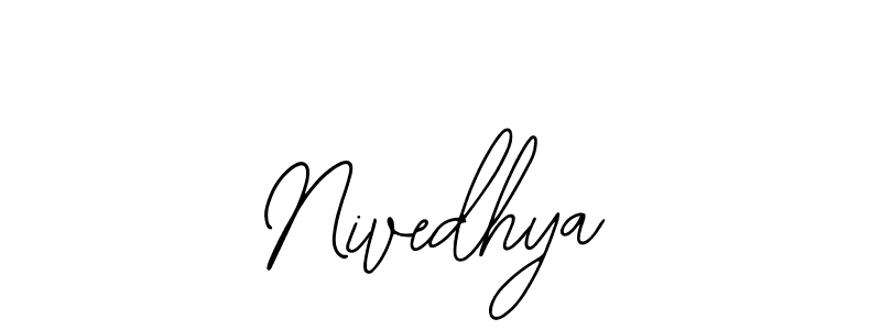 How to make Nivedhya name signature. Use Bearetta-2O07w style for creating short signs online. This is the latest handwritten sign. Nivedhya signature style 12 images and pictures png