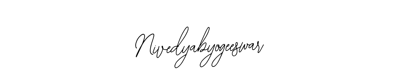 The best way (Bearetta-2O07w) to make a short signature is to pick only two or three words in your name. The name Nivedyabyogeeswar include a total of six letters. For converting this name. Nivedyabyogeeswar signature style 12 images and pictures png