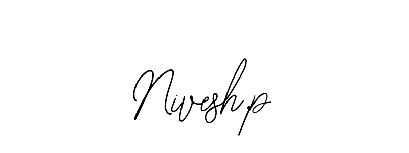 if you are searching for the best signature style for your name Nivesh.p. so please give up your signature search. here we have designed multiple signature styles  using Bearetta-2O07w. Nivesh.p signature style 12 images and pictures png