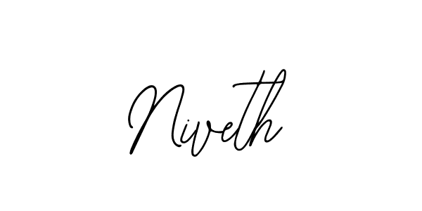 Use a signature maker to create a handwritten signature online. With this signature software, you can design (Bearetta-2O07w) your own signature for name Niveth. Niveth signature style 12 images and pictures png