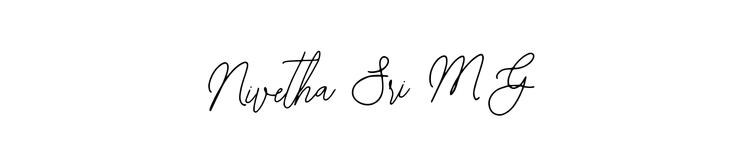 Use a signature maker to create a handwritten signature online. With this signature software, you can design (Bearetta-2O07w) your own signature for name Nivetha Sri M G. Nivetha Sri M G signature style 12 images and pictures png