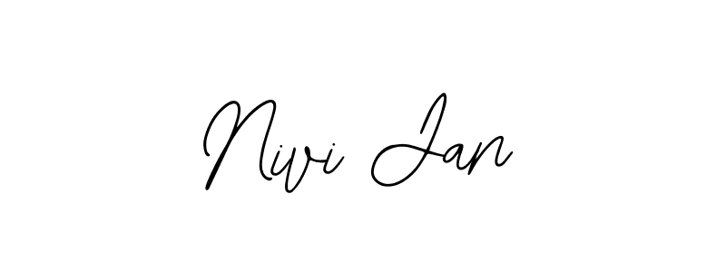 How to make Nivi Jan name signature. Use Bearetta-2O07w style for creating short signs online. This is the latest handwritten sign. Nivi Jan signature style 12 images and pictures png