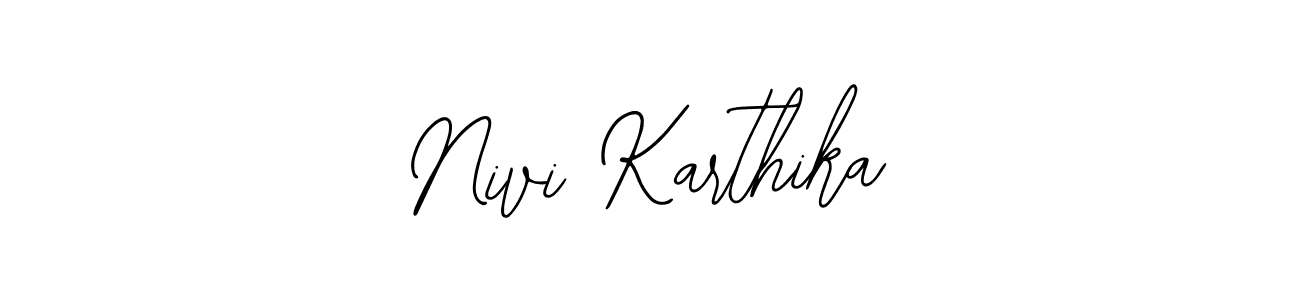 The best way (Bearetta-2O07w) to make a short signature is to pick only two or three words in your name. The name Nivi Karthika include a total of six letters. For converting this name. Nivi Karthika signature style 12 images and pictures png