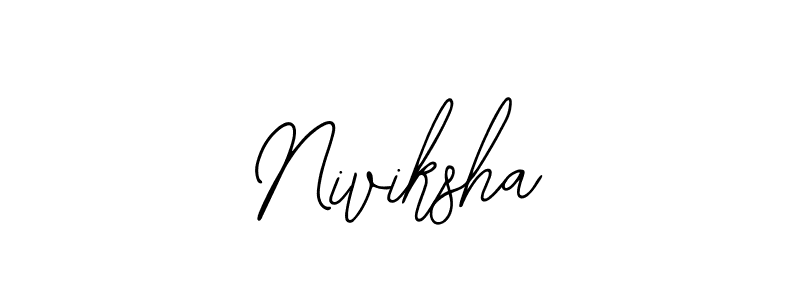 You should practise on your own different ways (Bearetta-2O07w) to write your name (Niviksha) in signature. don't let someone else do it for you. Niviksha signature style 12 images and pictures png