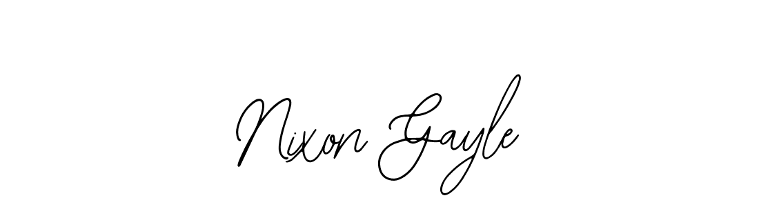 The best way (Bearetta-2O07w) to make a short signature is to pick only two or three words in your name. The name Nixon Gayle include a total of six letters. For converting this name. Nixon Gayle signature style 12 images and pictures png