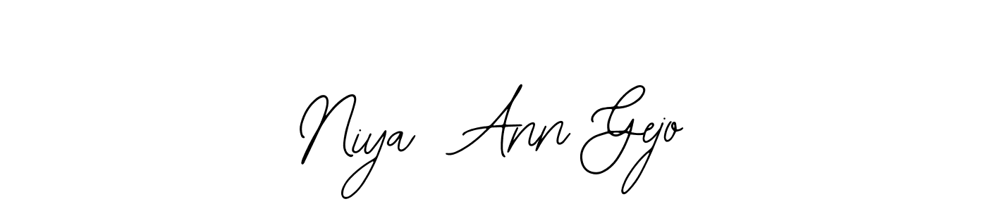 You can use this online signature creator to create a handwritten signature for the name Niya  Ann Gejo. This is the best online autograph maker. Niya  Ann Gejo signature style 12 images and pictures png