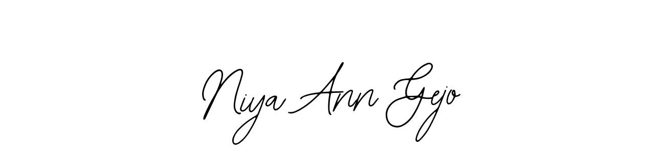 How to make Niya Ann Gejo signature? Bearetta-2O07w is a professional autograph style. Create handwritten signature for Niya Ann Gejo name. Niya Ann Gejo signature style 12 images and pictures png