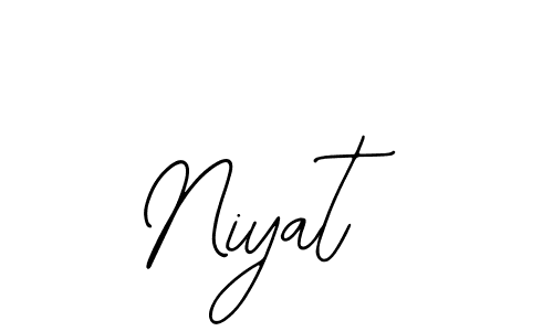 Design your own signature with our free online signature maker. With this signature software, you can create a handwritten (Bearetta-2O07w) signature for name Niyat. Niyat signature style 12 images and pictures png