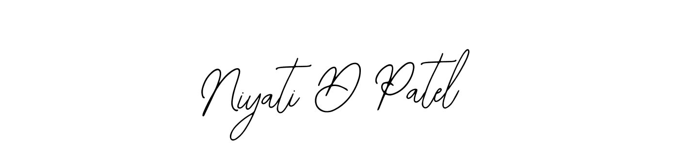 The best way (Bearetta-2O07w) to make a short signature is to pick only two or three words in your name. The name Niyati D Patel include a total of six letters. For converting this name. Niyati D Patel signature style 12 images and pictures png