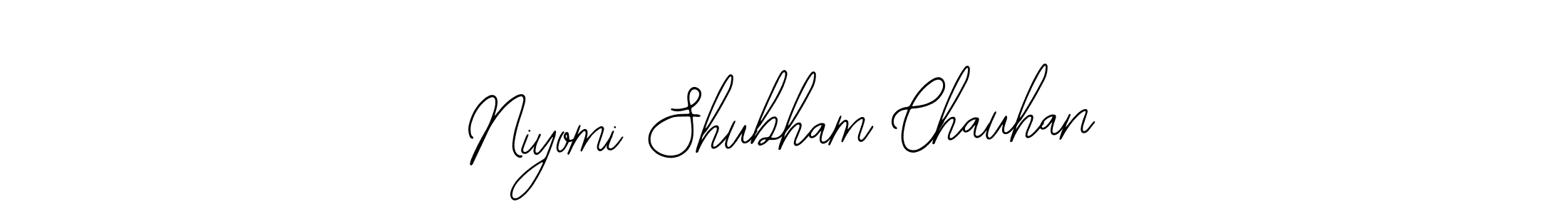 Create a beautiful signature design for name Niyomi Shubham Chauhan. With this signature (Bearetta-2O07w) fonts, you can make a handwritten signature for free. Niyomi Shubham Chauhan signature style 12 images and pictures png
