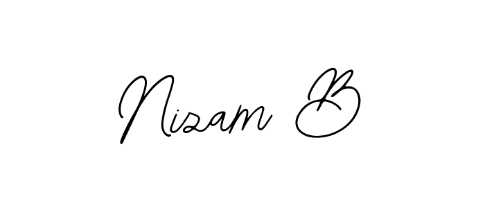 How to make Nizam B name signature. Use Bearetta-2O07w style for creating short signs online. This is the latest handwritten sign. Nizam B signature style 12 images and pictures png