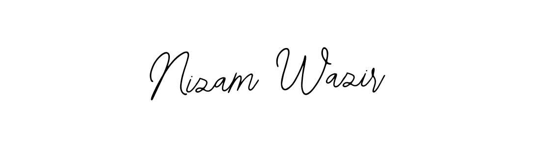 Design your own signature with our free online signature maker. With this signature software, you can create a handwritten (Bearetta-2O07w) signature for name Nizam Wazir. Nizam Wazir signature style 12 images and pictures png