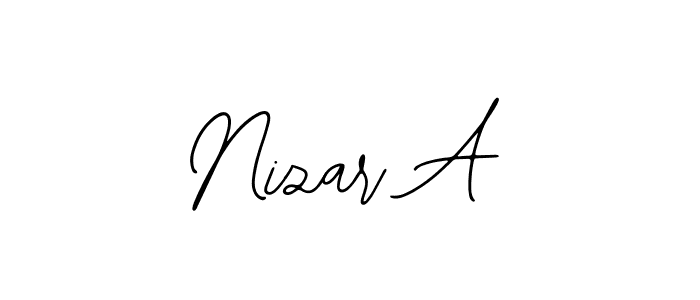 Make a beautiful signature design for name Nizar A. Use this online signature maker to create a handwritten signature for free. Nizar A signature style 12 images and pictures png