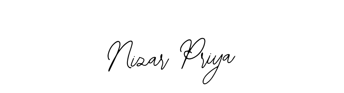 You should practise on your own different ways (Bearetta-2O07w) to write your name (Nizar Priya) in signature. don't let someone else do it for you. Nizar Priya signature style 12 images and pictures png