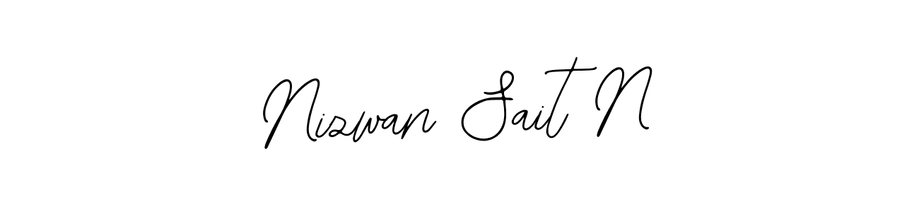 Also You can easily find your signature by using the search form. We will create Nizwan Sait N name handwritten signature images for you free of cost using Bearetta-2O07w sign style. Nizwan Sait N signature style 12 images and pictures png