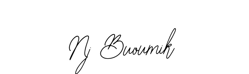 Create a beautiful signature design for name Nj Buoumik. With this signature (Bearetta-2O07w) fonts, you can make a handwritten signature for free. Nj Buoumik signature style 12 images and pictures png