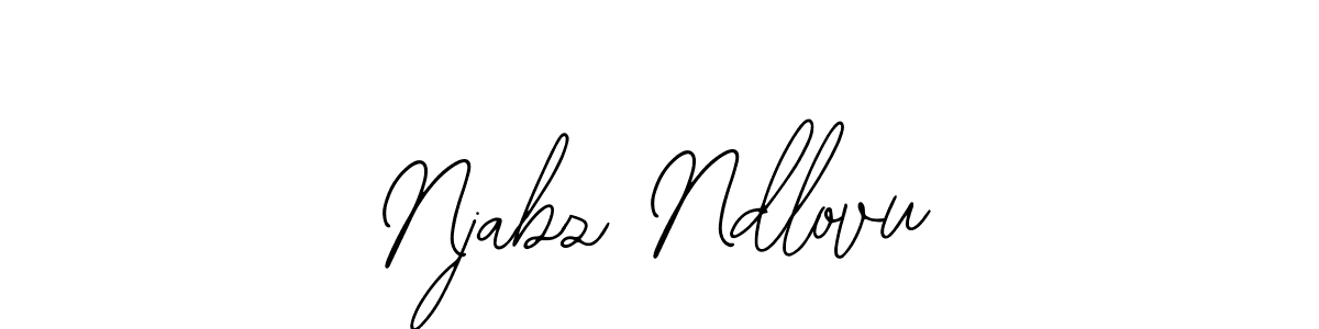 How to make Njabz Ndlovu name signature. Use Bearetta-2O07w style for creating short signs online. This is the latest handwritten sign. Njabz Ndlovu signature style 12 images and pictures png