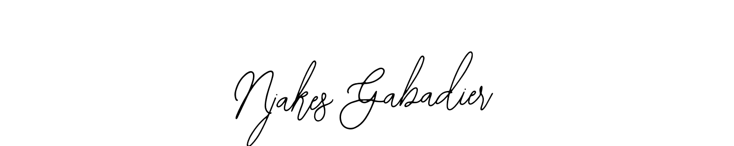 Create a beautiful signature design for name Njakes Gabadier. With this signature (Bearetta-2O07w) fonts, you can make a handwritten signature for free. Njakes Gabadier signature style 12 images and pictures png