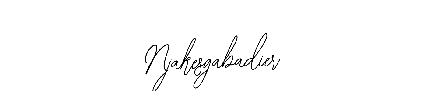 if you are searching for the best signature style for your name Njakesgabadier. so please give up your signature search. here we have designed multiple signature styles  using Bearetta-2O07w. Njakesgabadier signature style 12 images and pictures png