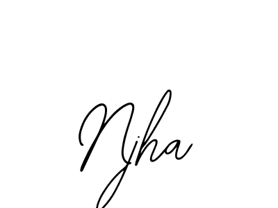 How to Draw Njha signature style? Bearetta-2O07w is a latest design signature styles for name Njha. Njha signature style 12 images and pictures png