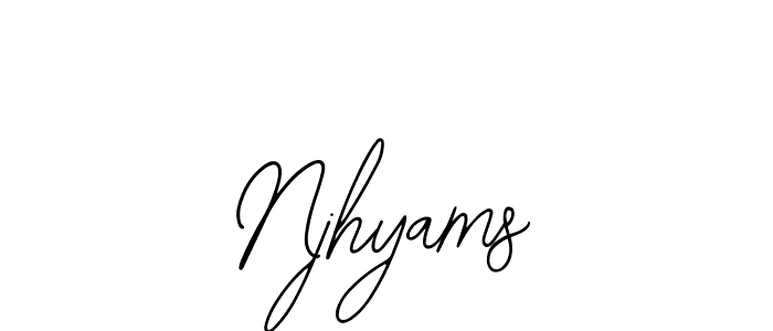 Bearetta-2O07w is a professional signature style that is perfect for those who want to add a touch of class to their signature. It is also a great choice for those who want to make their signature more unique. Get Njhyams name to fancy signature for free. Njhyams signature style 12 images and pictures png